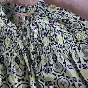 Red Camel green,blue, and pink top